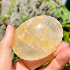 Hematoid Quartz Palm Stone