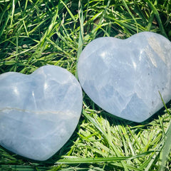 Blue Calcite Heart