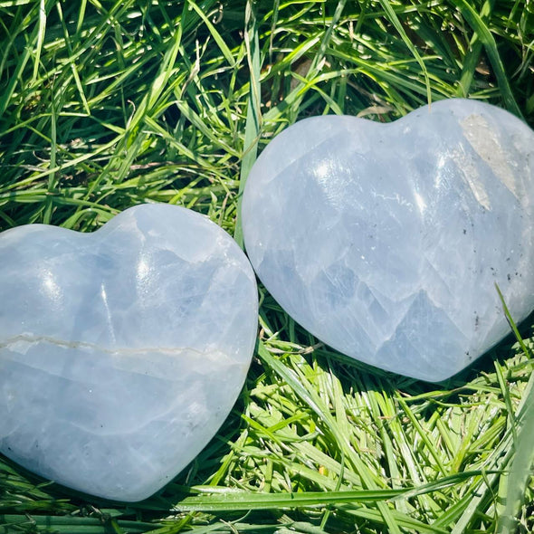 Blue Calcite Heart