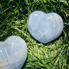 Blue Calcite Heart