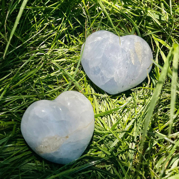 Blue Calcite Heart