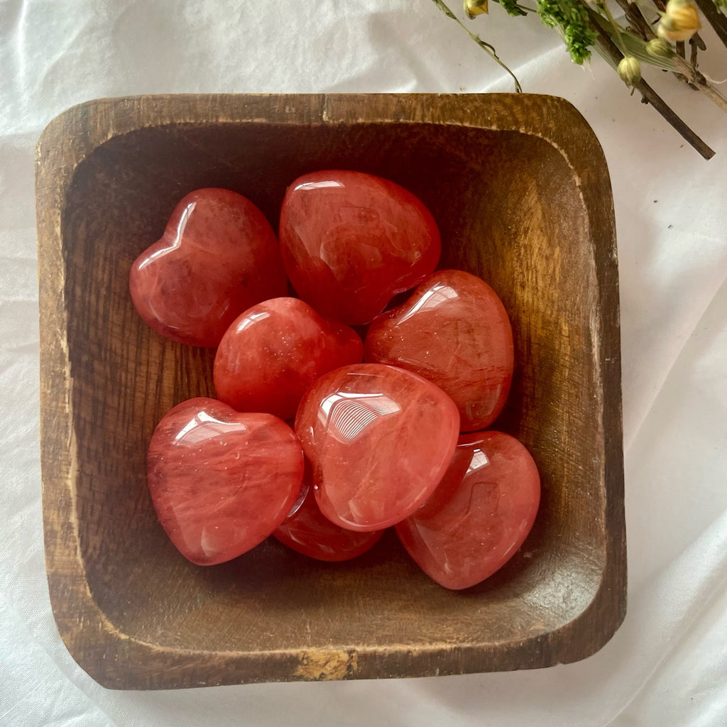 Cherry Quartz Heart