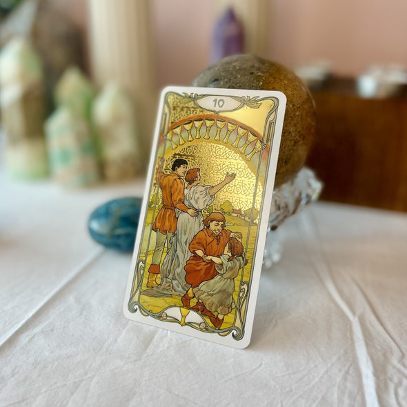 Golden Art Nouveau Tarot Cards Mini