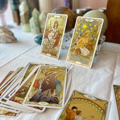 Golden Art Nouveau Tarot Cards Mini