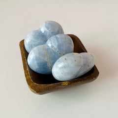 Blue Calcite Heart