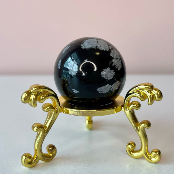 Snowflake Obsidian Sphere